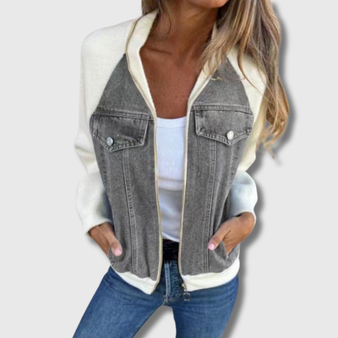 Lillian - Zip-Up Denim Jacket