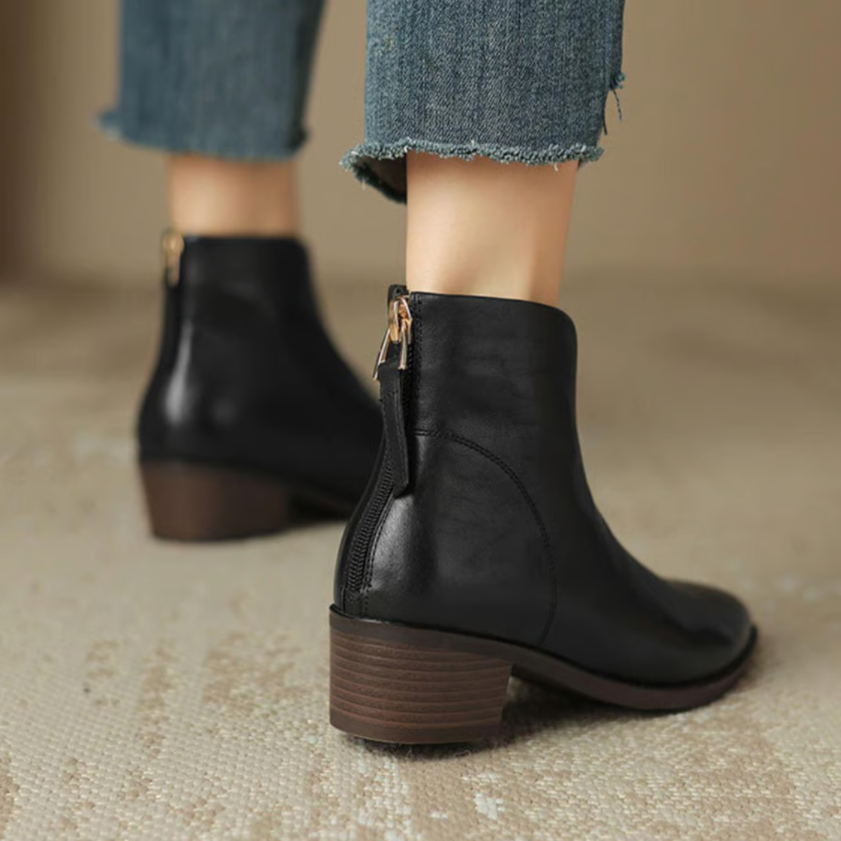 Auren Madison | Luxury Low-Heel Boots