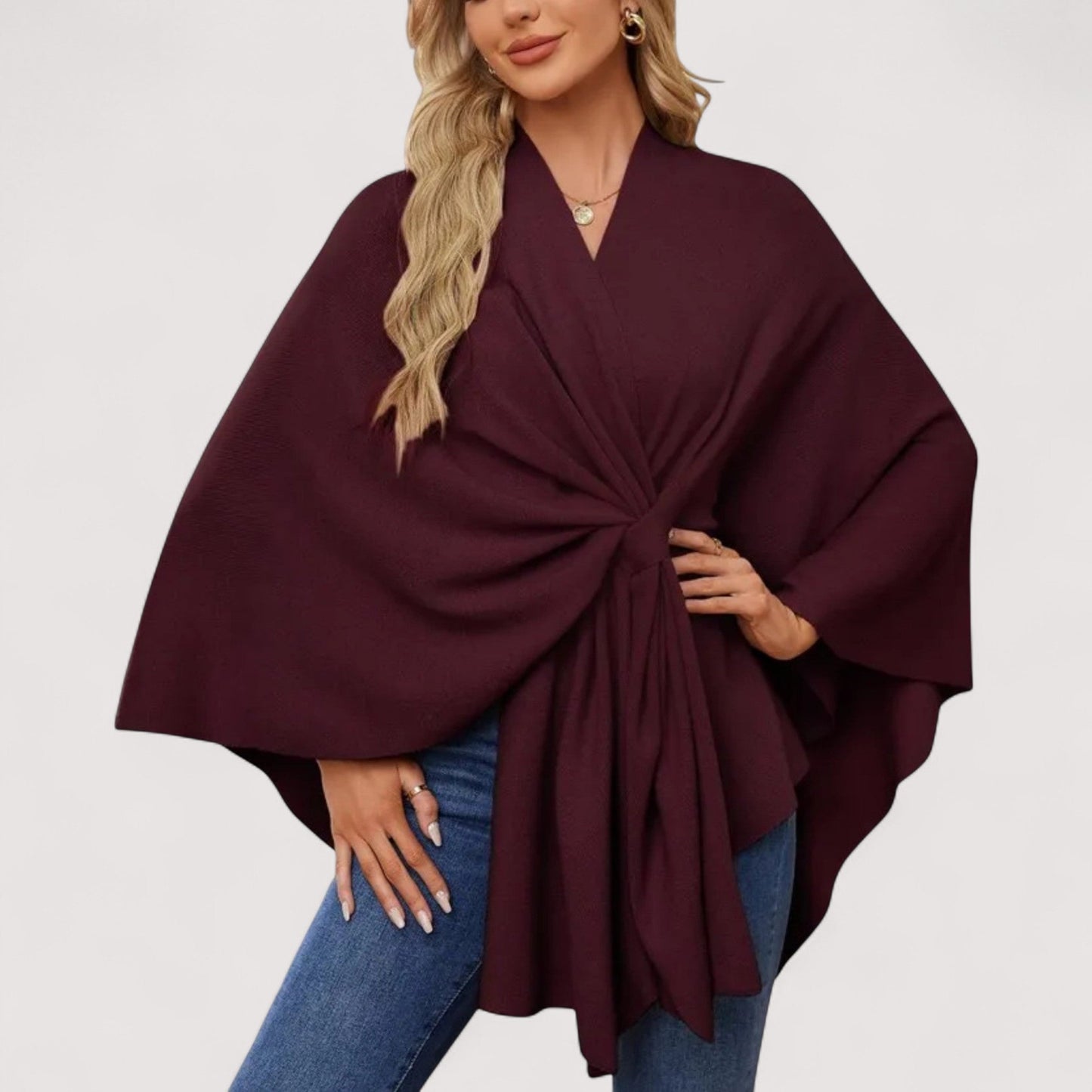 Brenda – Chic Lightweight Knit Poncho
