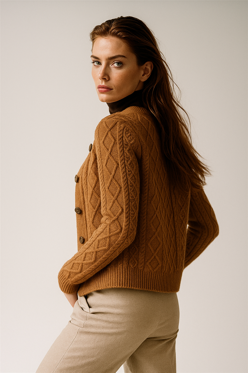 Anna - Cable Knit Cardigan