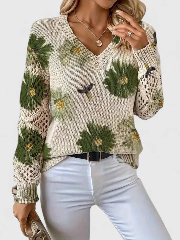 Leilani - Floral Knit Sweater