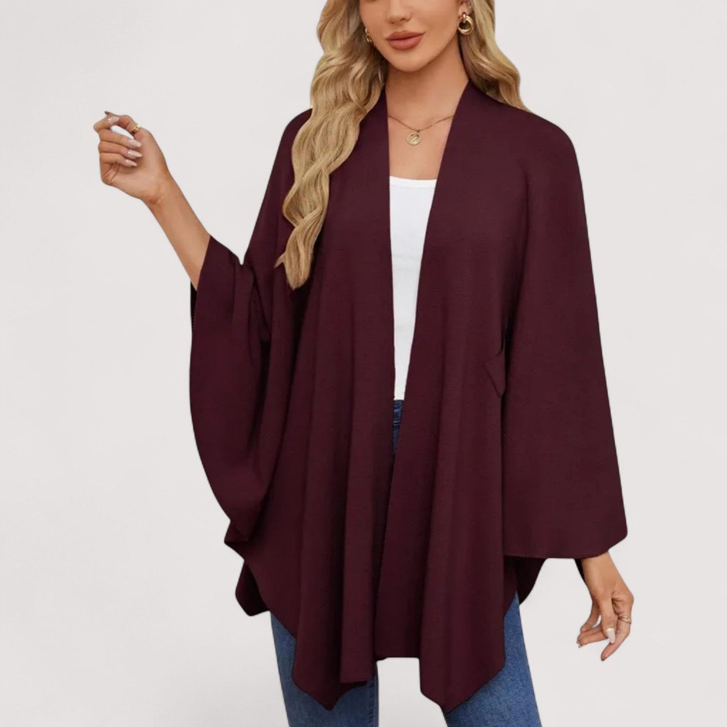 Brenda – Chic Lightweight Knit Poncho