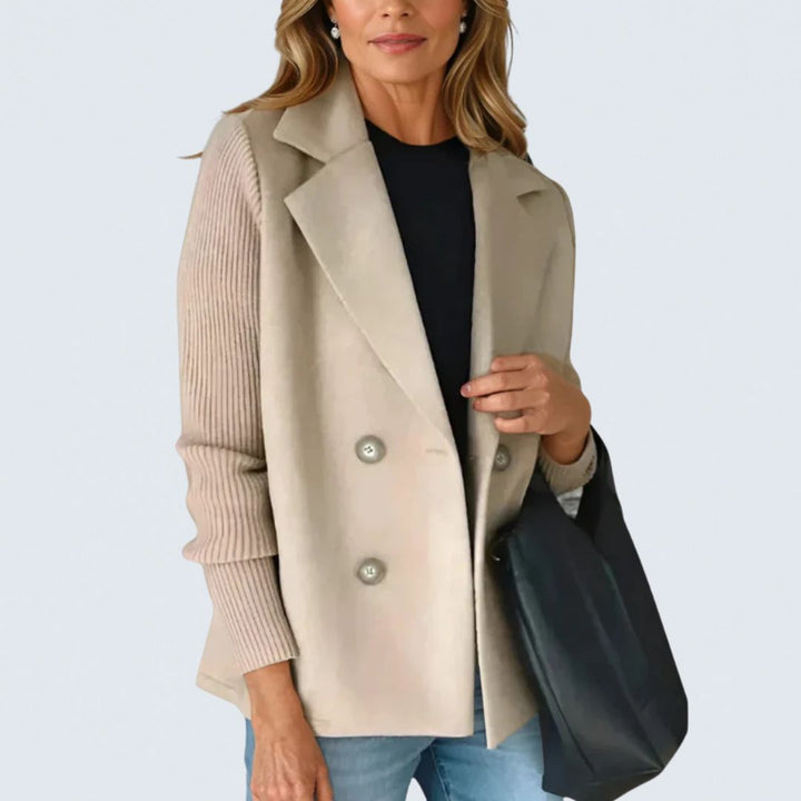 Eva | Knitted Sleeve Blazer
