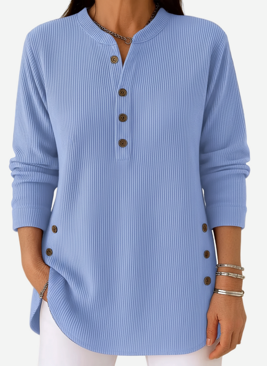 Harperly – Long Sleeve Solid Knit Sweater