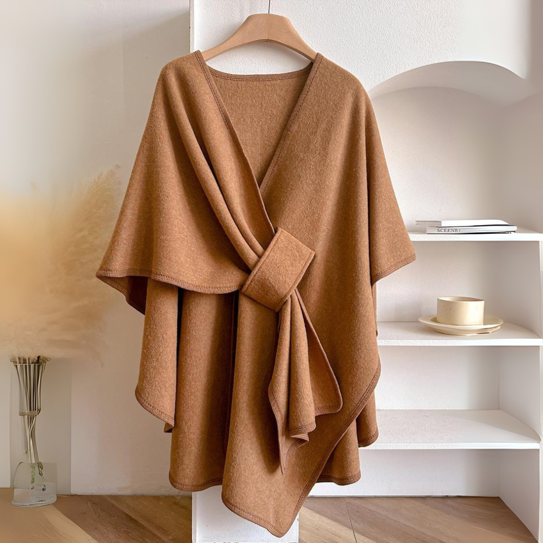 Auren Élise – Luxe Draped Fleece Shawl