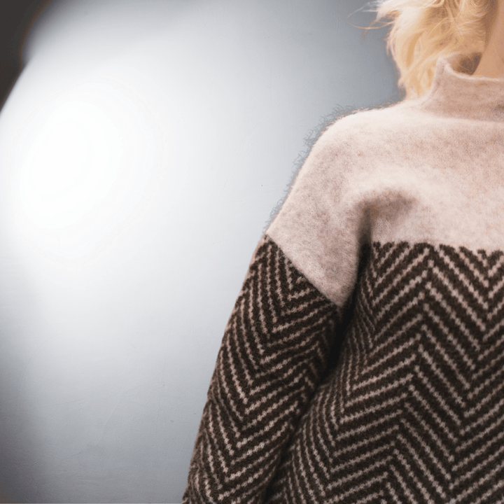 Laurent | Soft Wool Chevron Knit Sweater