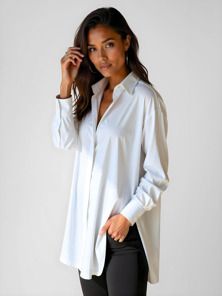 Layla | Oversized Lapel Shirt Dress