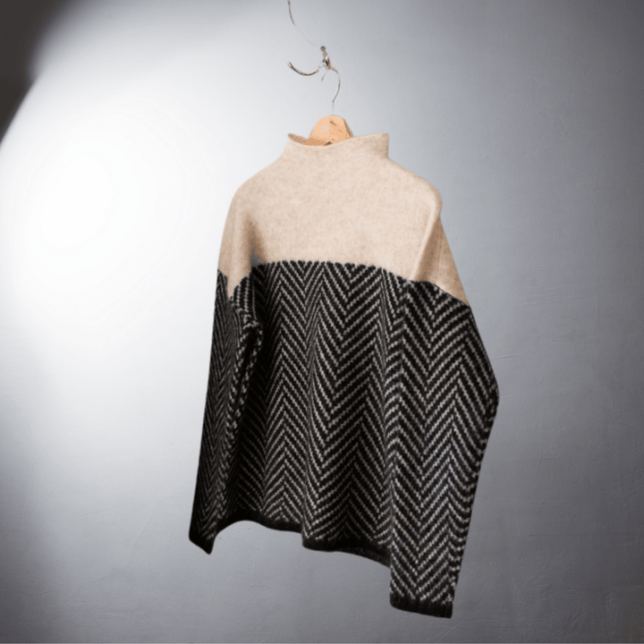 Laurent | Soft Wool Chevron Knit Sweater