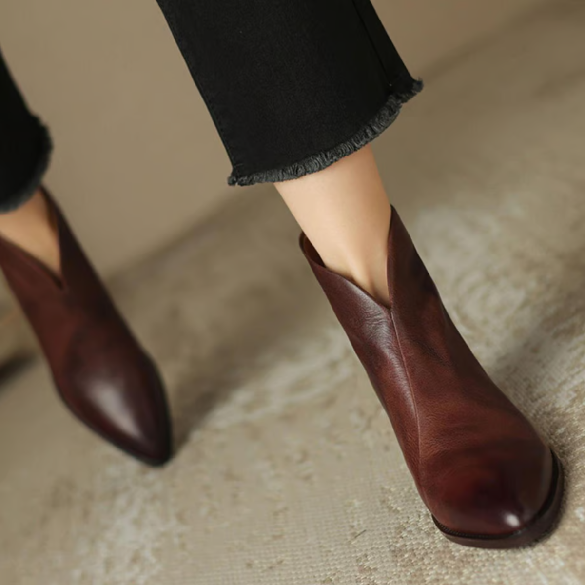 Auren Madison | Luxury Low-Heel Boots