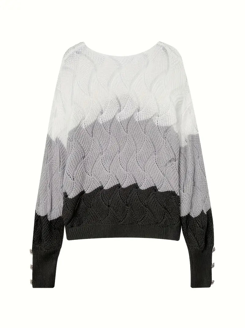 Celina - Elegant V-Neck Knitted Sweater