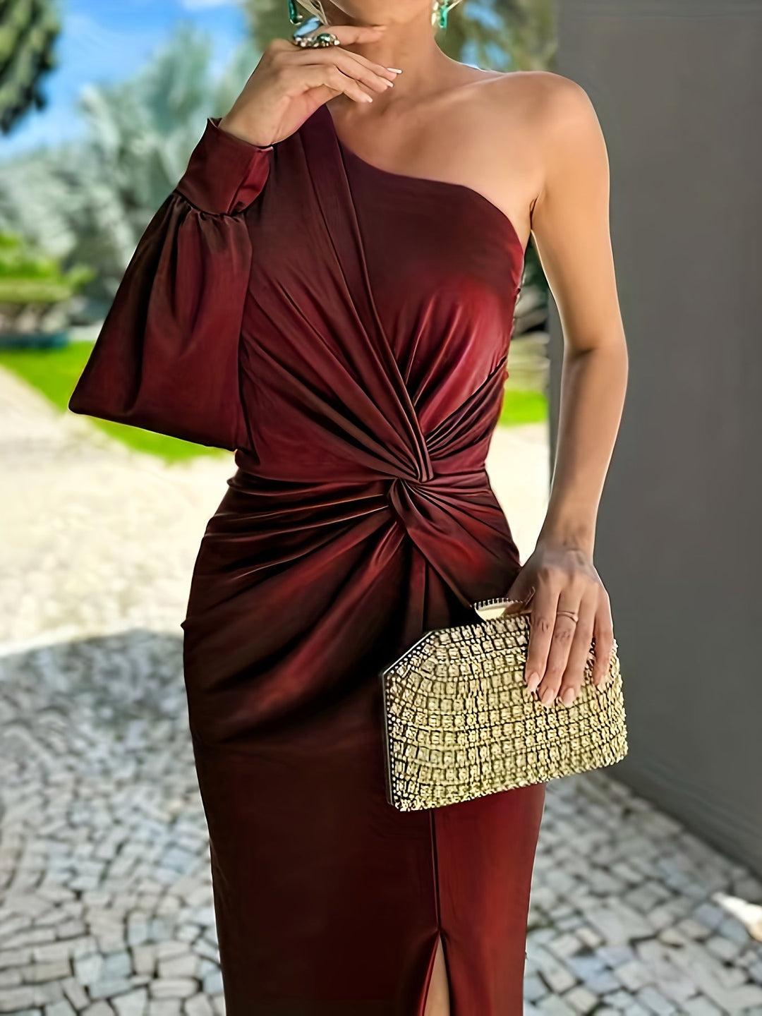 Elaria™ | One-Shoulder Elegance Evening Dress