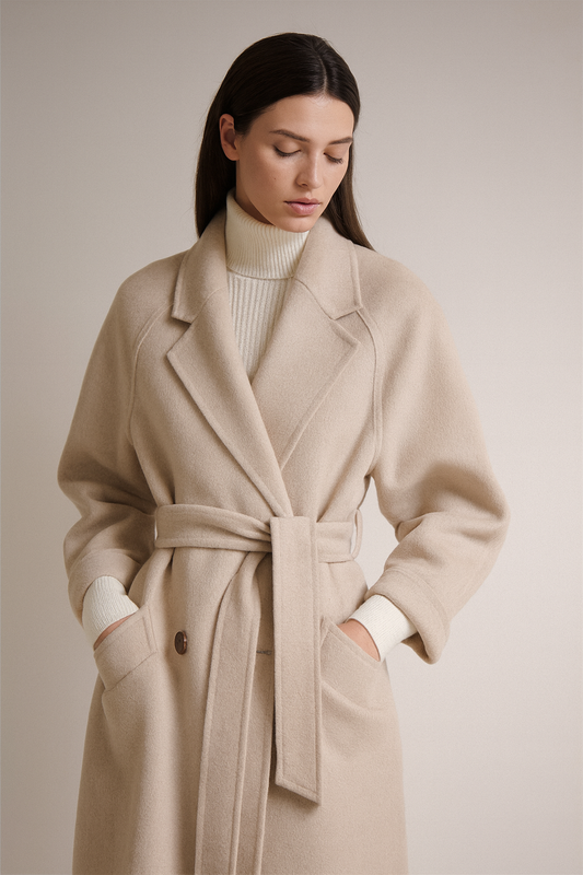 Noelle™ Long Belted Winter Coat — Timeless Cold-Weather Elegance
