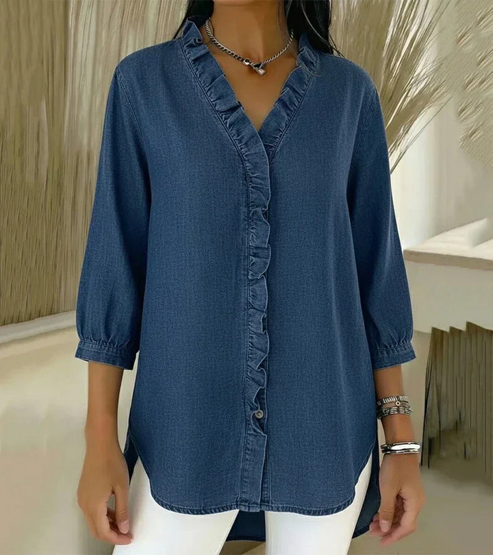 Livia™ | Elegant Denim Blouse