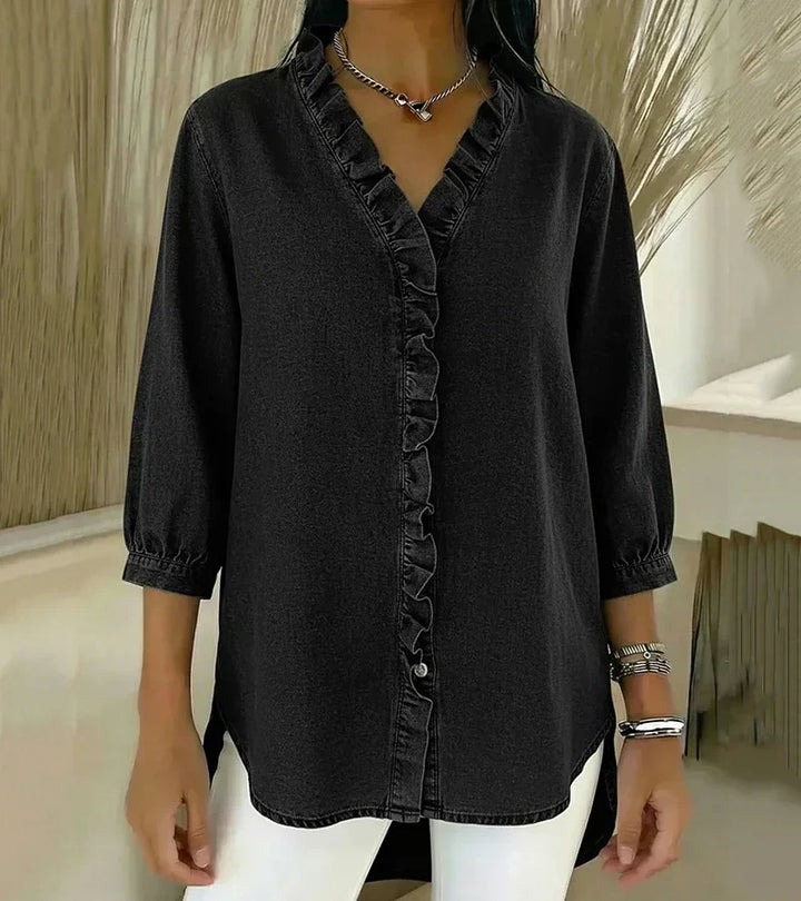 Livia™ | Elegant Denim Blouse