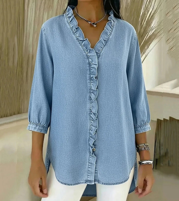 Livia™ | Elegant Denim Blouse