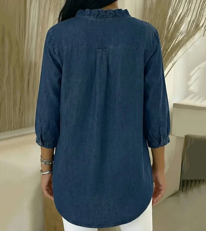Livia™ | Elegant Denim Blouse
