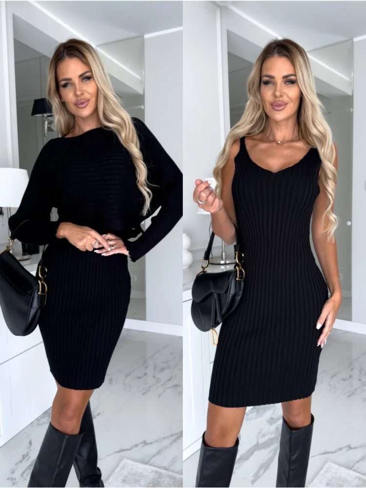 Soraya | Cropped Sweater and Dress Set