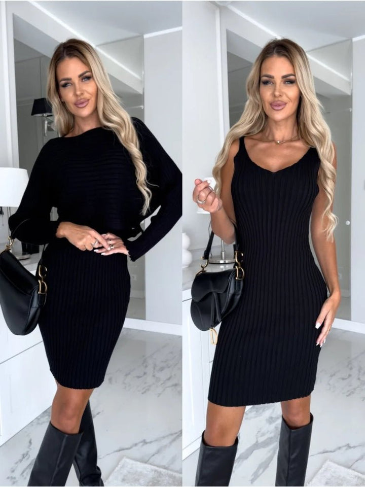 Soraya | Cropped Sweater and Dress Set