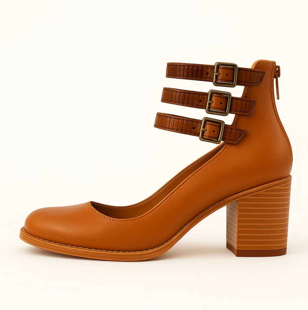 Vintage Elegance Leather Heels