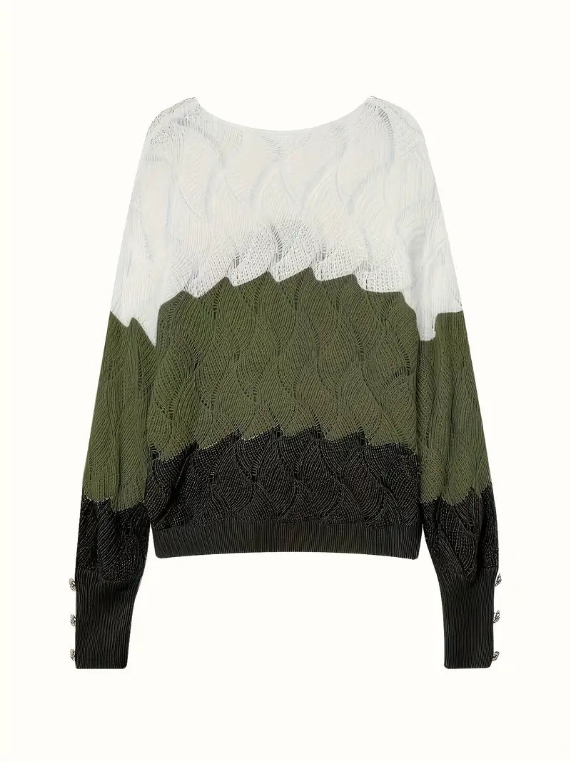 Celina - Elegant V-Neck Knitted Sweater