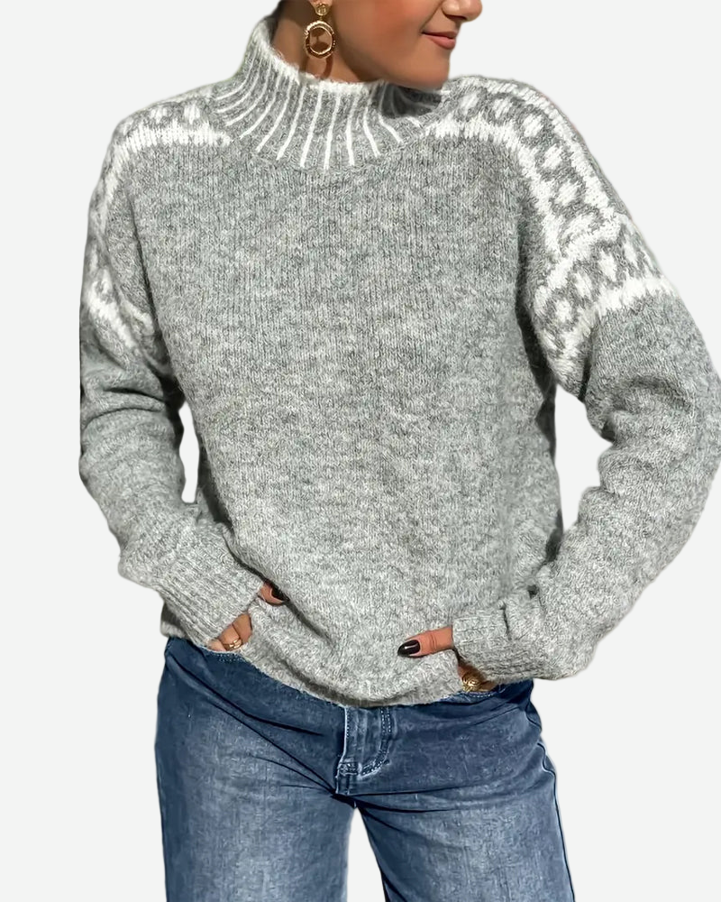Vivienne - Sophisticated Mock Neck Sweater