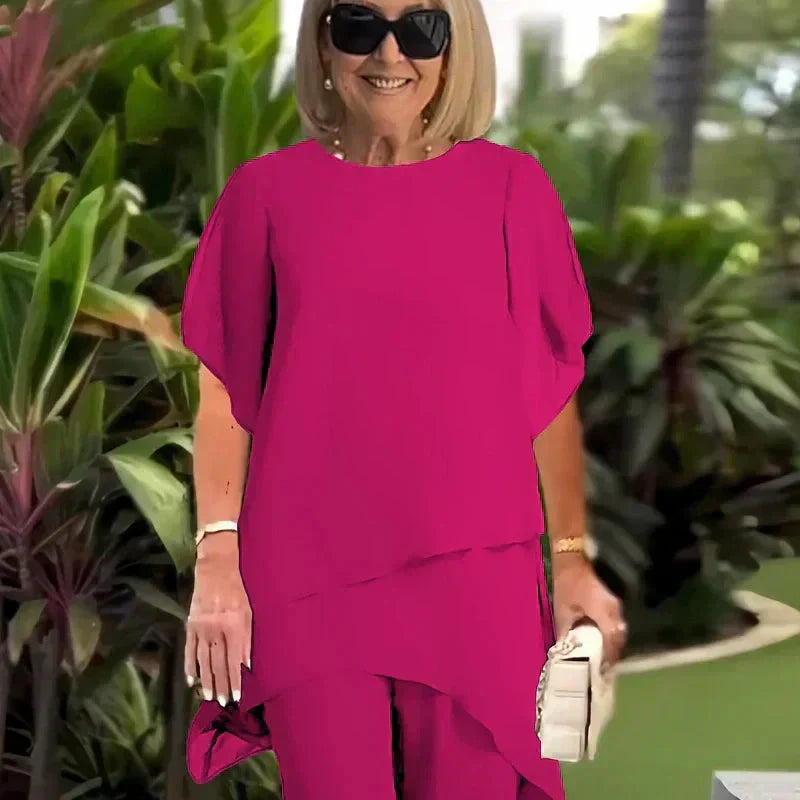 Marielle™ | Elegant Draped Palazzo Set