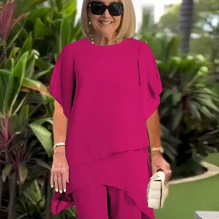 Marielle™ | Elegant Draped Palazzo Set